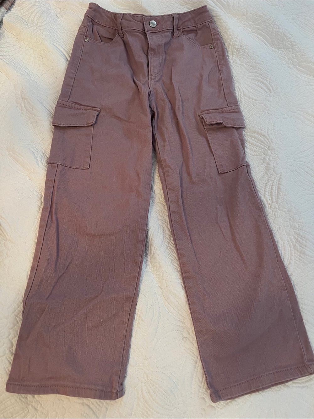 DKNY Girls Mauve Cargo Jeans